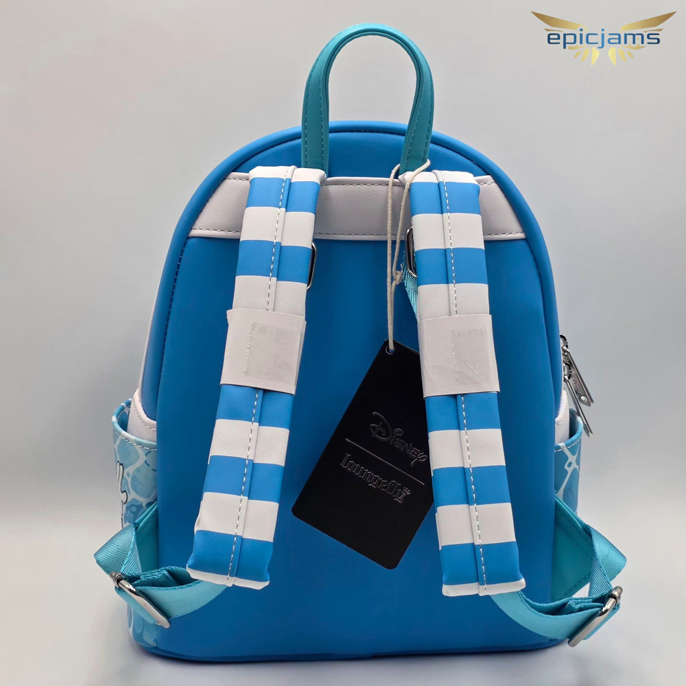 Loungefly Disney Goofy Floatie Ocean Fish Blue Mini Backpack New - Picture 6 of 8